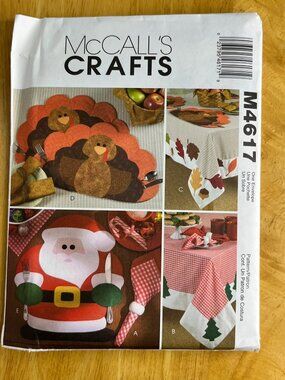 McCall's Crafts Pattern M4617 Holiday Table Settings Christmas Thanksgiving